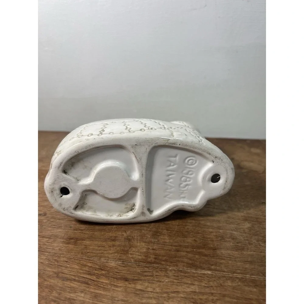 Vtg Ceramic Cat Tape Dispenser Hippy Celestial Ceramic Animal Wizard Stars Witch